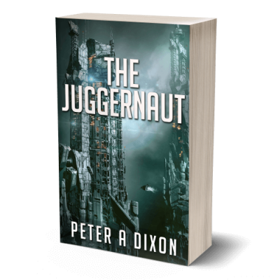 The Juggernaut by Peter A Dixon. Book one in the science fiction adventure series Tales from the Juggernaut.